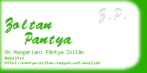 zoltan pantya business card