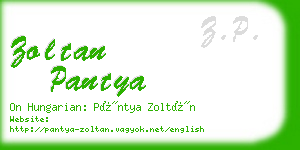 zoltan pantya business card